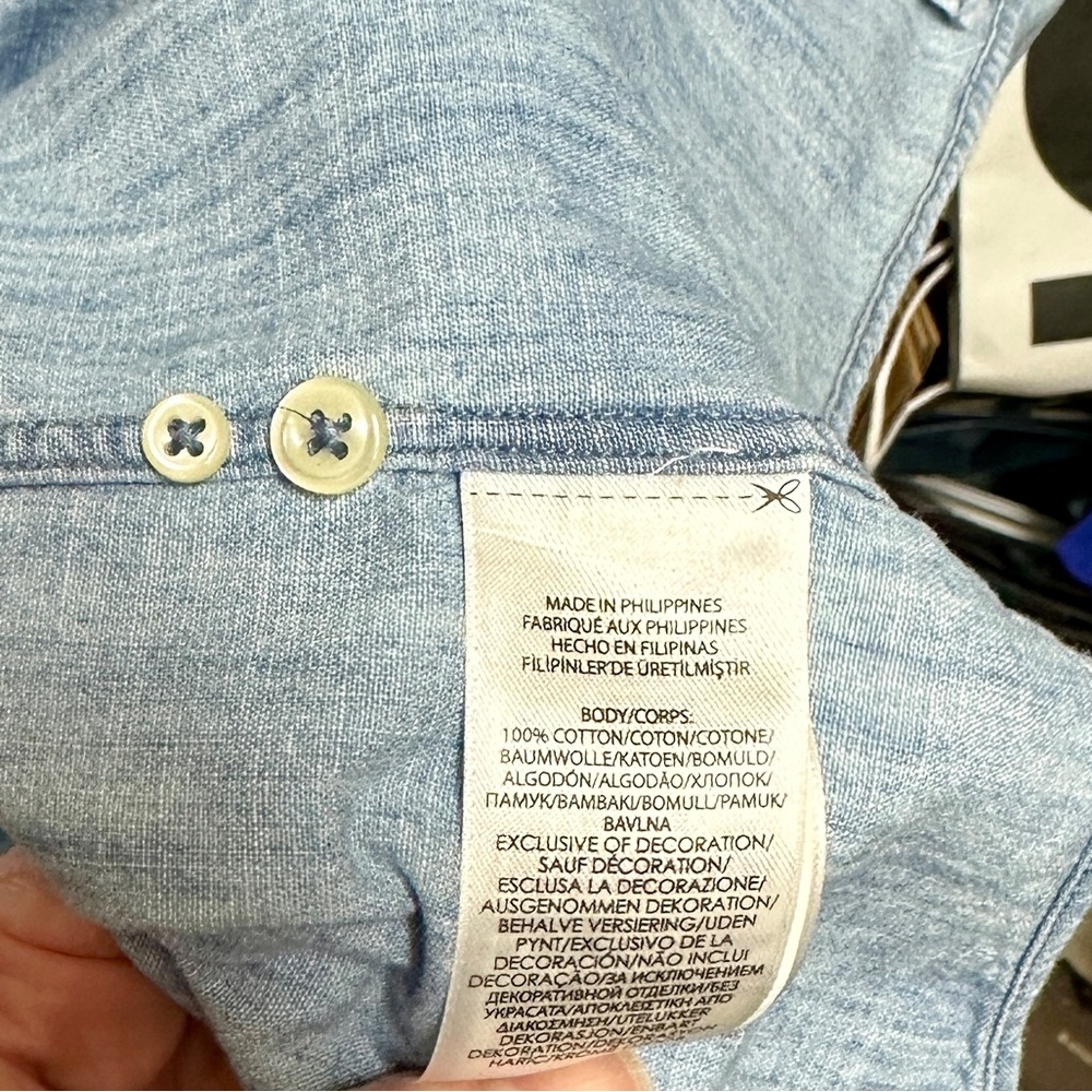 Ralph Lauren chambray button down short sleeve size Small - Picture 4 of 4